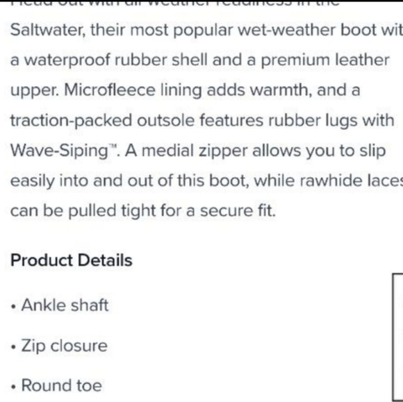 SPERRY Wool Topsider Saltwater Gulf Duck Boot Ivory Cream Waterproof Rain 10 - Picture 6 of 9